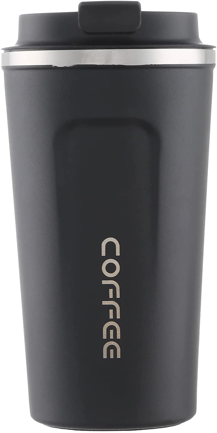 Spaceshoop 500ml Stainless Steel Thermal Coffee Mug – Double Wall Travel Thermos (Multi Color)