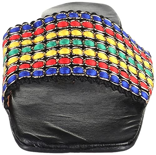 OX Faux Leather Multicolor Slides OX0011 For women