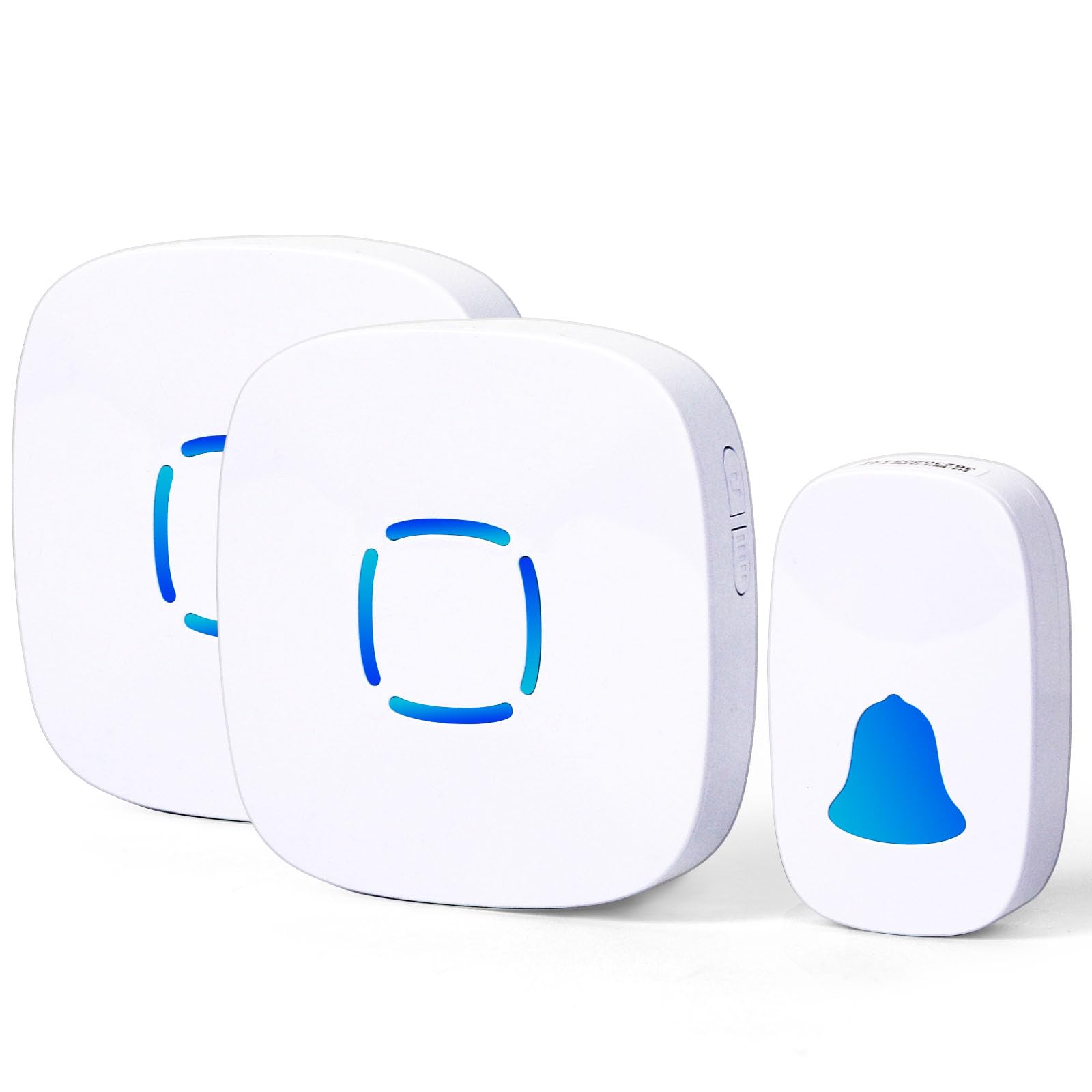 مجموعة جرس باب لاسلكي من سكاي-تاتش تشمل زر اتصال واحد وجهازين استقبال، مصممة لتوفير تنبيه منزلي سهل وموثوق. تصميم مقاوم للماء يضمن المتانة في جميع الظروف الجوية