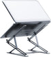 Boneruy Double-Layer Foldable Laptop Stand, Compatible with Laptops up to 17.3 inches - Silver - Safqqa