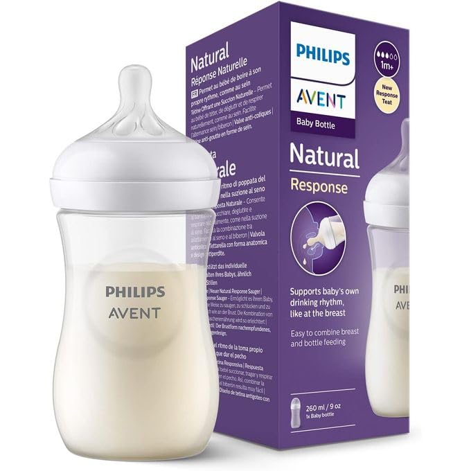 KomKom & Avent Baby feeding bottle set + fish-shaped bath sponge suitable for infants