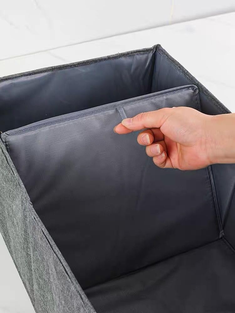 Clothes Storage Box, Positive Artifact Layer Basket, Divided Fabric, Foldable Large Capacity Storage Box - Safqqa Egypt