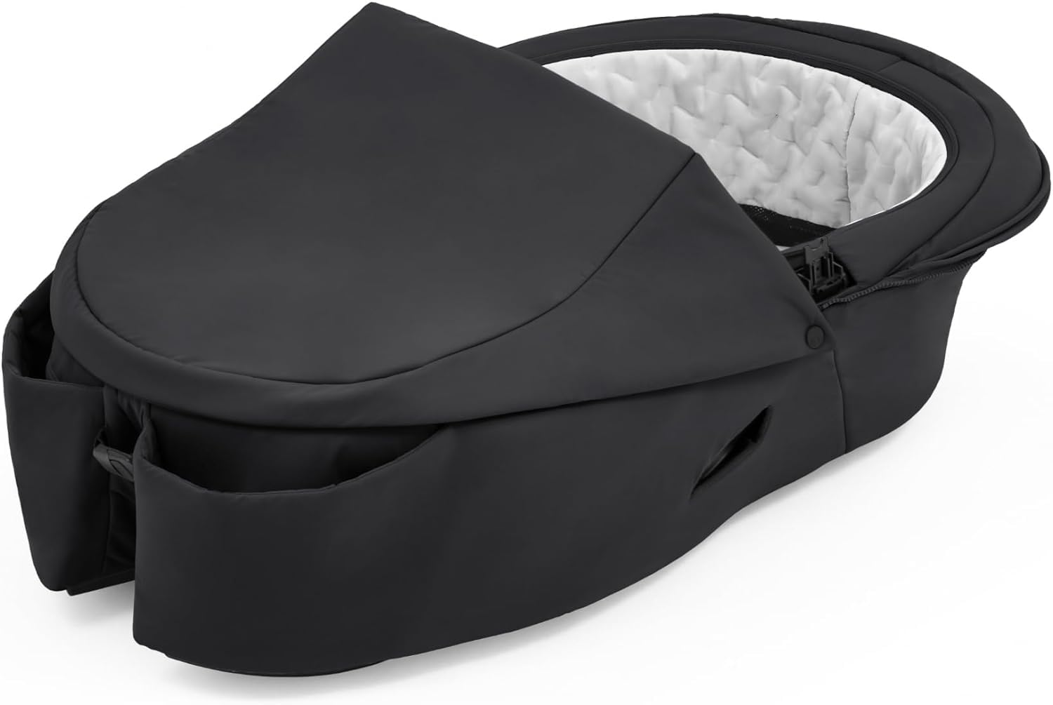 tokke Xplory X Carry Cot - Detachable Cot for Xplory X Baby Stroller - Soft Interior Lining & Breathable Mattress - With Removable Wind Cover & Two Easy-Access Pockets