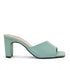 womens Curved Mid Heel Mule Heeled Sandal - Safqqa Egypt