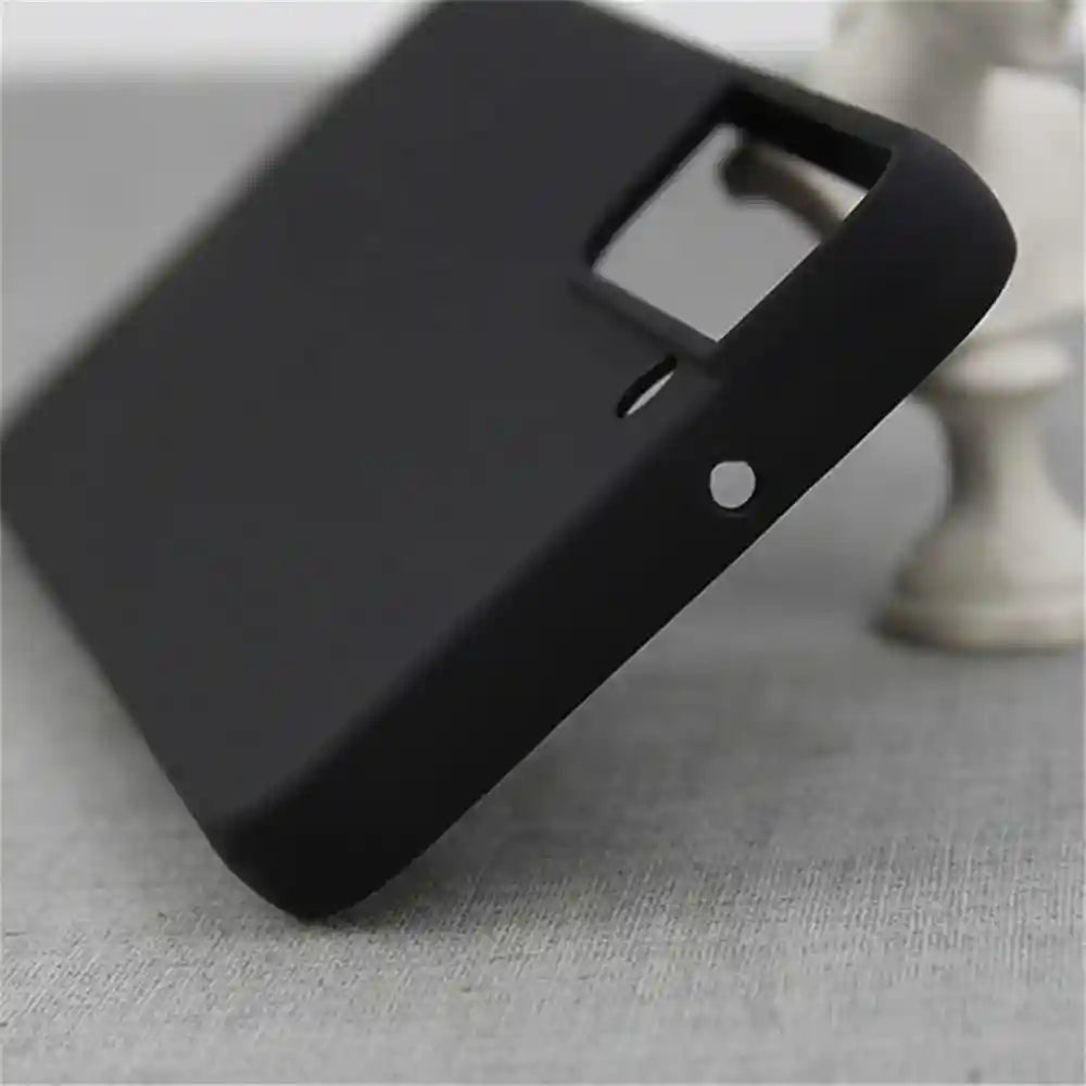 متوافق مع حقيبة سامسونج جالاكسي S22، حقيبة هاتف واقية من السيليكون المرن (أسود)