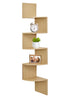 Greenco Corner Shelf – 5-Tier Floating Wall Shelves