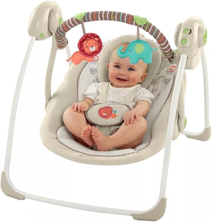 Dream Land Ingenuity Soothe 'N Delight Cozy Kingdom Portable Swing - Off White (Model 60194)