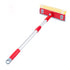 أداة تنظيف نوافذ بمقبض من الألومنيوم ورأس تنظيف مقاس 20 سم من لياو، لون أحمر/ فضي