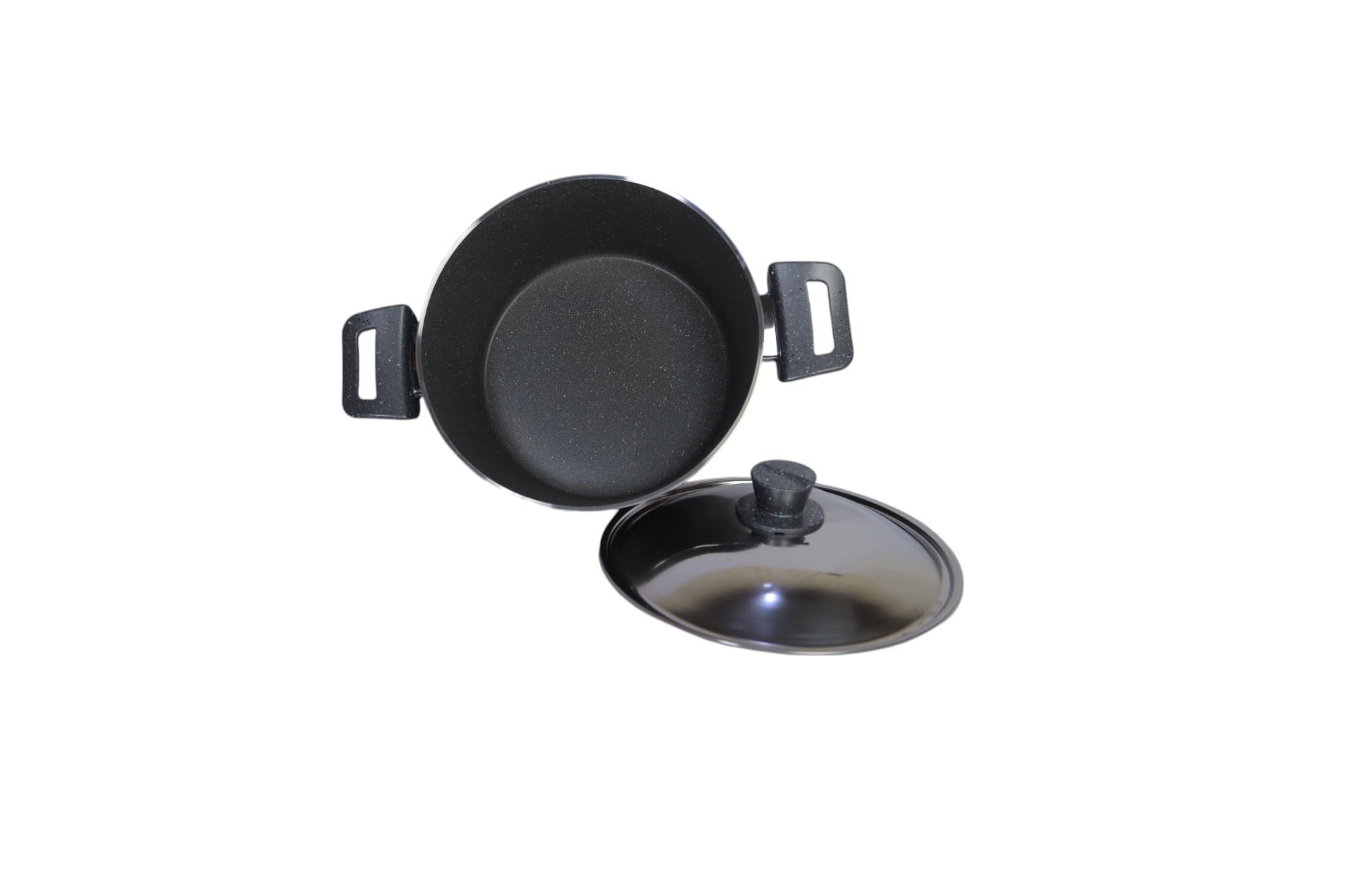 Luxago, 10 pcs Gray Granite Teflon Pot Set• 10-piece pot set for complete cooking needs