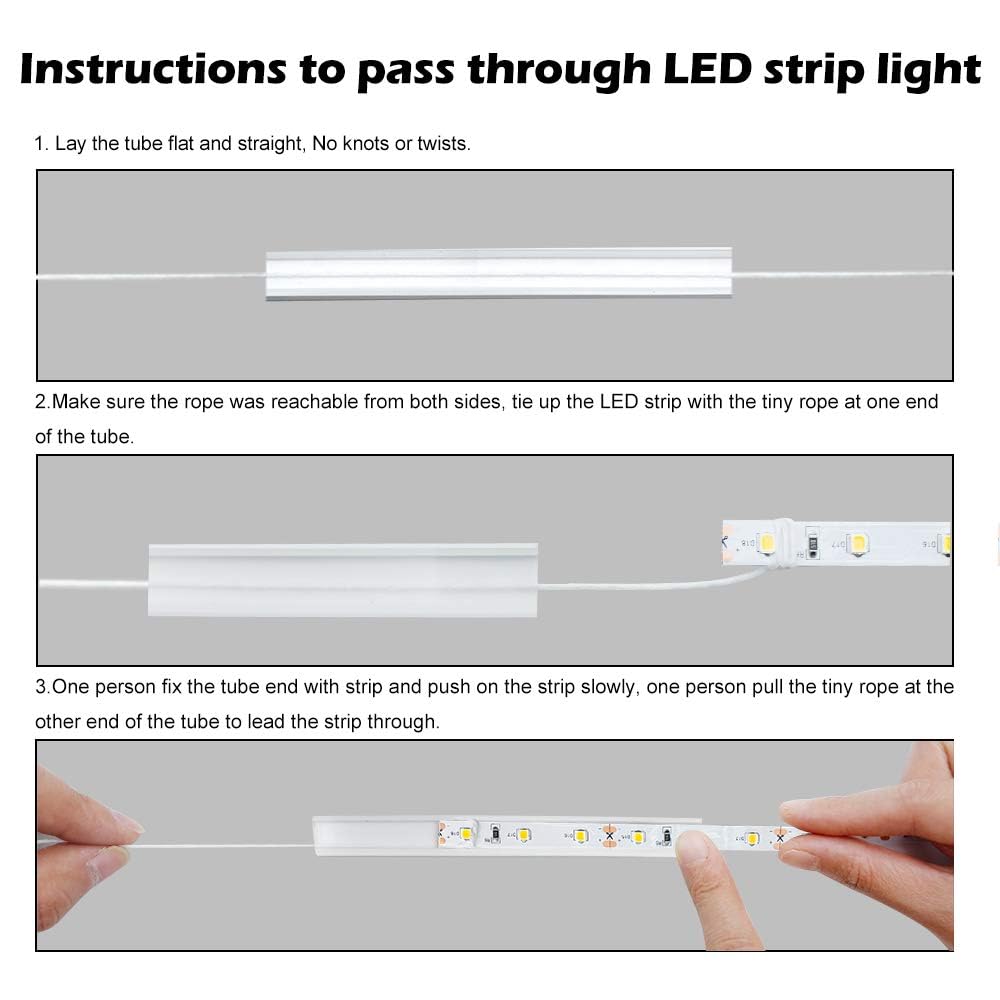 نظام قنوات LED سيليكونية بطول 16.4 قدم على شكل حرف U، أنبوب نيون مقاوم للماء بمعيار IP67 – Safqqa Egypt