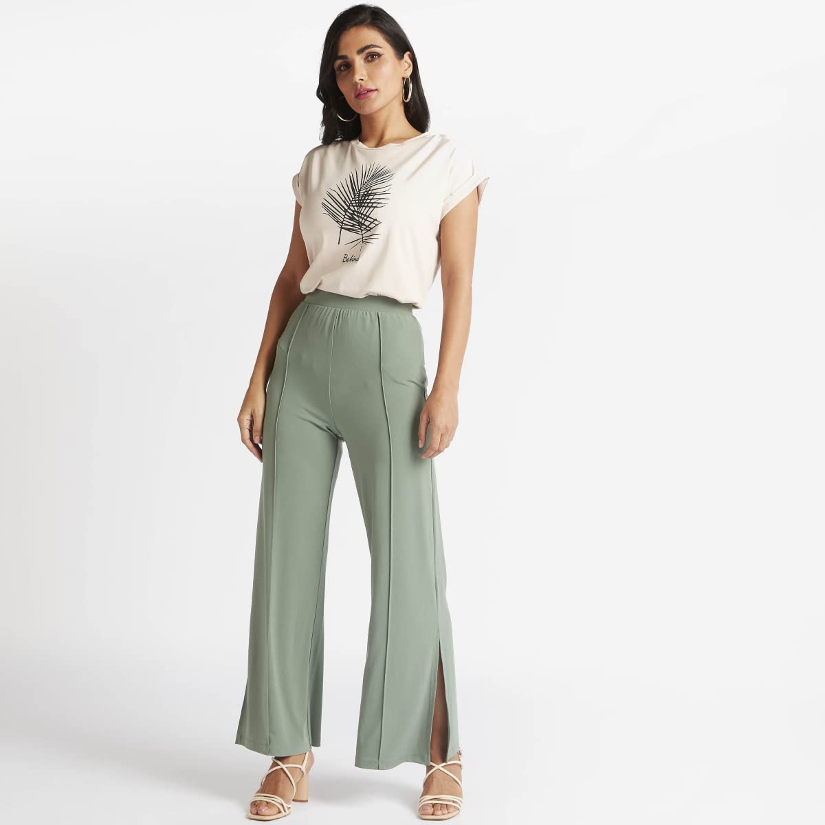 Splash Pants  For Womens Green Relaxed and comfortable fit