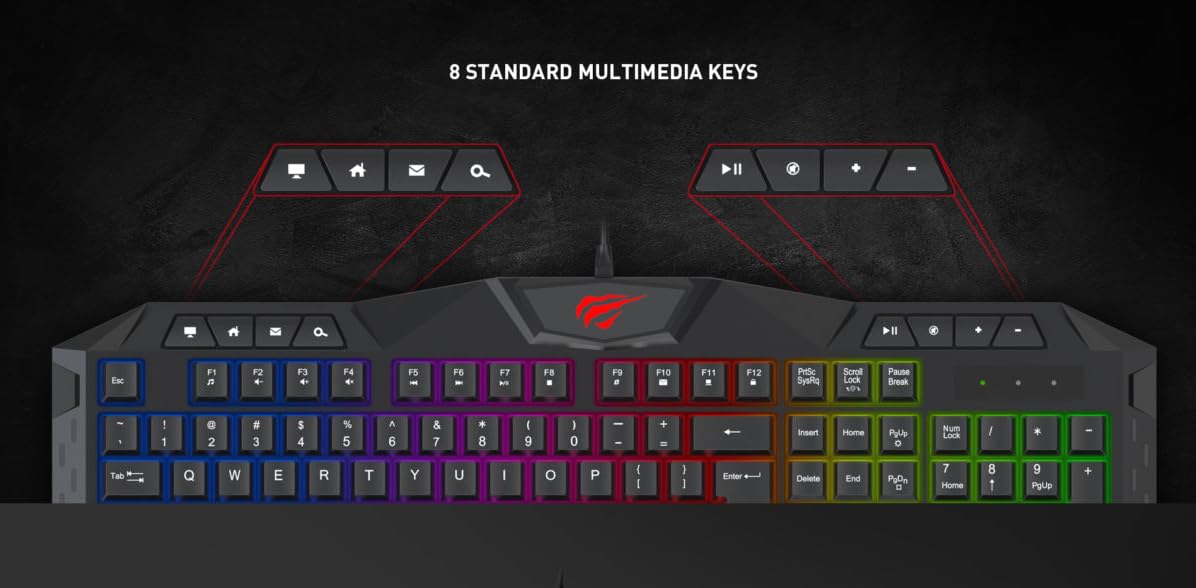 Havit Multi Function Backlit gaming keyboard - DAMAGE BOX