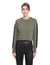 U Athleisure  Side Stripe Ribbed Trims Crew Neck Cropped Sweatshirt For Women,