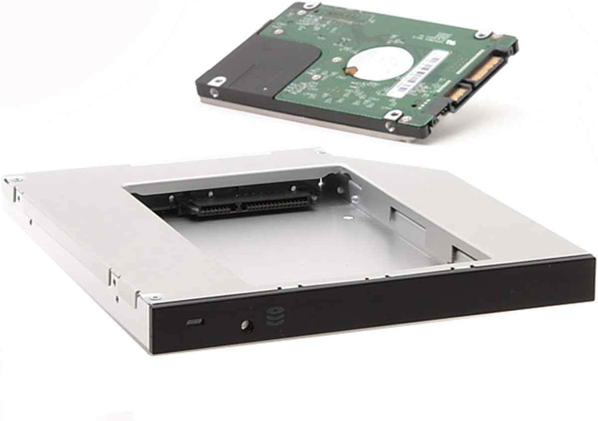 حامل هارد ديسك أو إس إس دي إضافي (9.5 ملم) – لتحويل مدخل السيدي في اللابتوب إلى مساحة تخزين إضافية