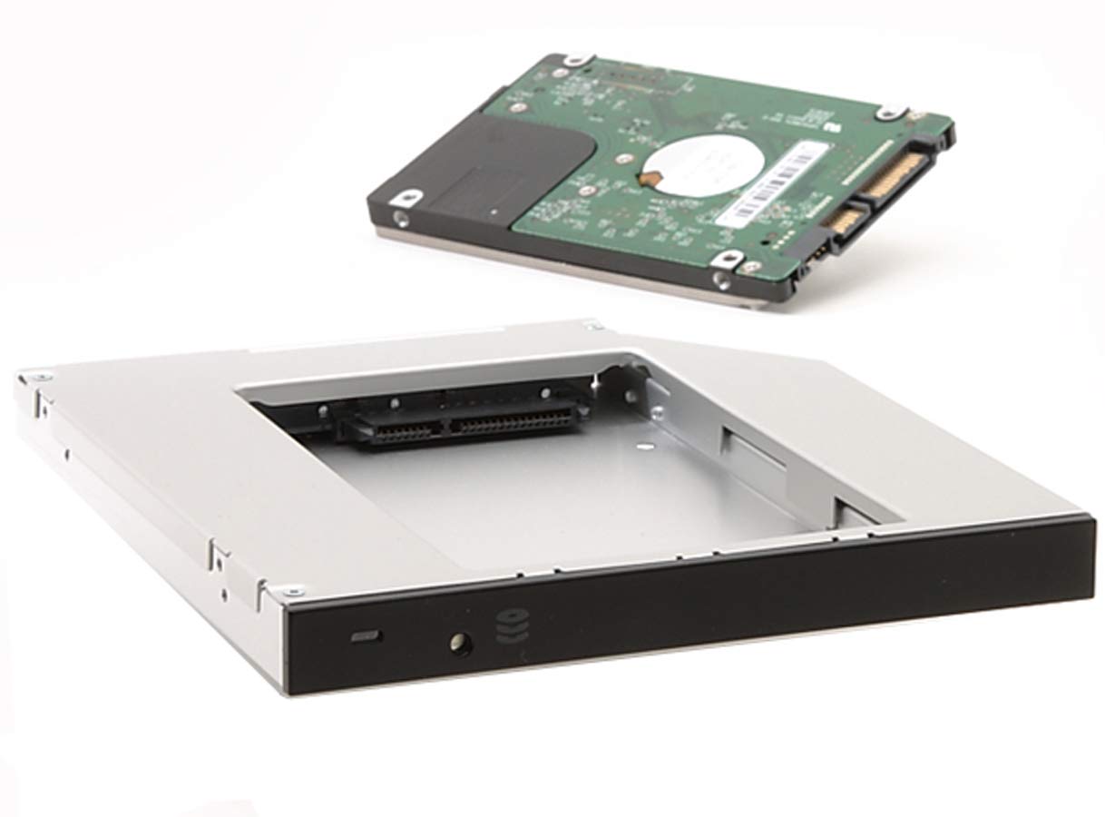 حامل هارد ديسك أو إس إس دي إضافي (9.5 ملم) – لتحويل مدخل السيدي في اللابتوب إلى مساحة تخزين إضافية