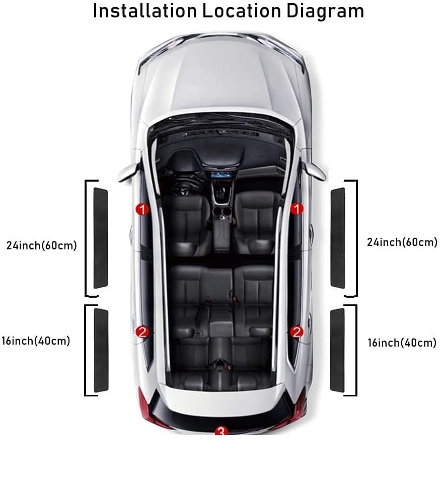 4D Carbon Fiber Car Door Sill Guards – Mitsubishi Ralliart Lancer, ASX, Outlander, Pajero – Safqqa Egypt