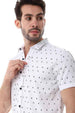 White Rabbit Men Self Pattern Buttons Down Closure Shirt - Safqqa Egypt