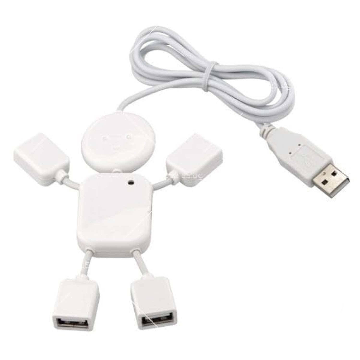 كيندكس KX 3009 ميني محور/محول USB 2.0 بأربعة منافذ عالي السرعة - أبيض