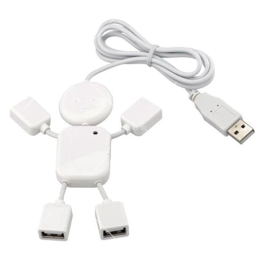 كيندكس KX 3009 ميني محور/محول USB 2.0 بأربعة منافذ عالي السرعة - أبيض