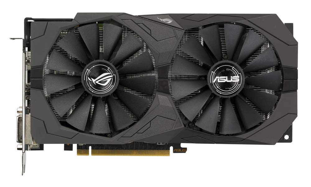 بطاقة رسومات ASUS AMD ROG-STRIX-RX570-O4G-GAMING 4 جيجابايت GDDR5 256-بت ذاكرة DVI/DP/HDMI PCI Express 3 - أسود
