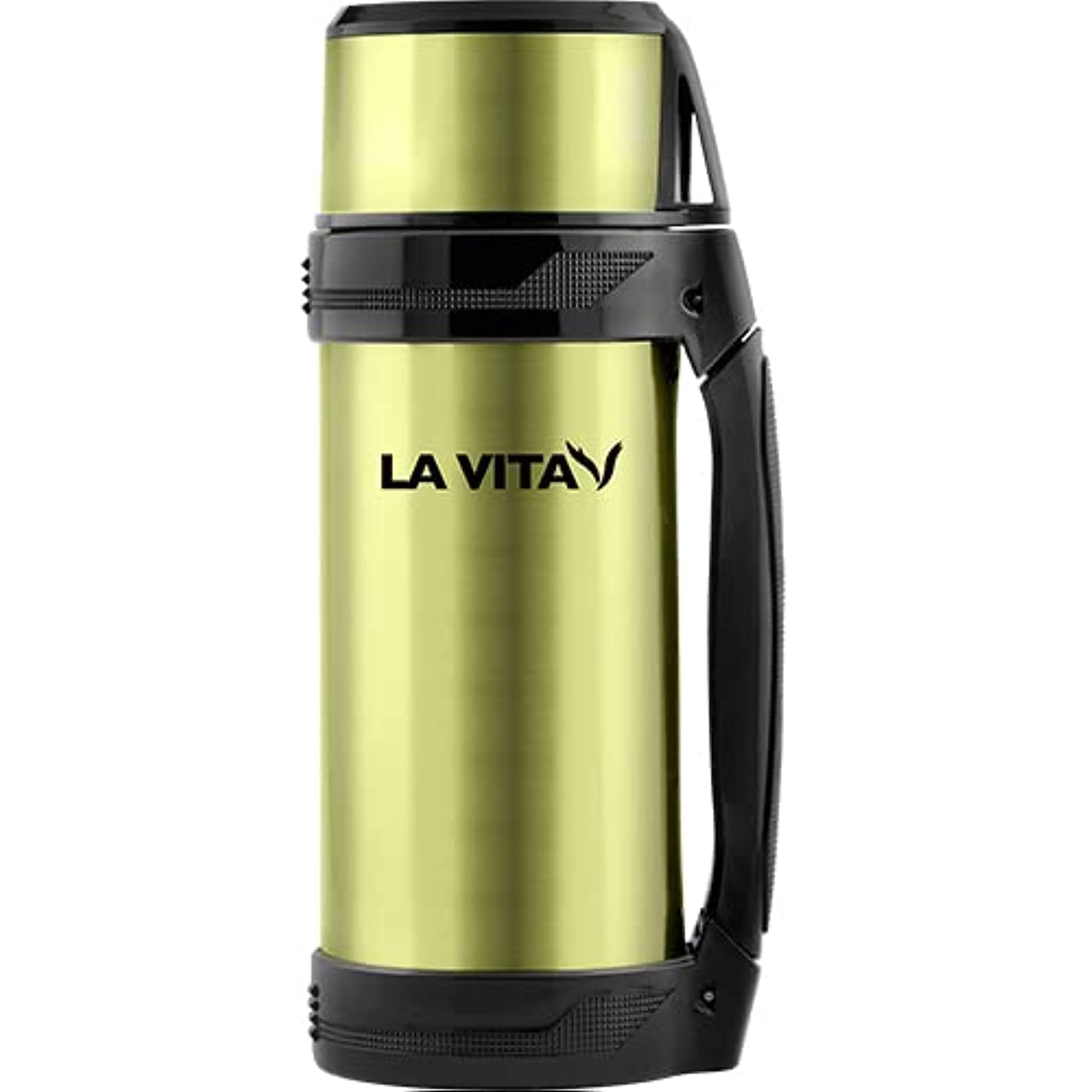 La Vita - thermos stainless steel 1.00 liter mitac gold with handle & deluxe belt