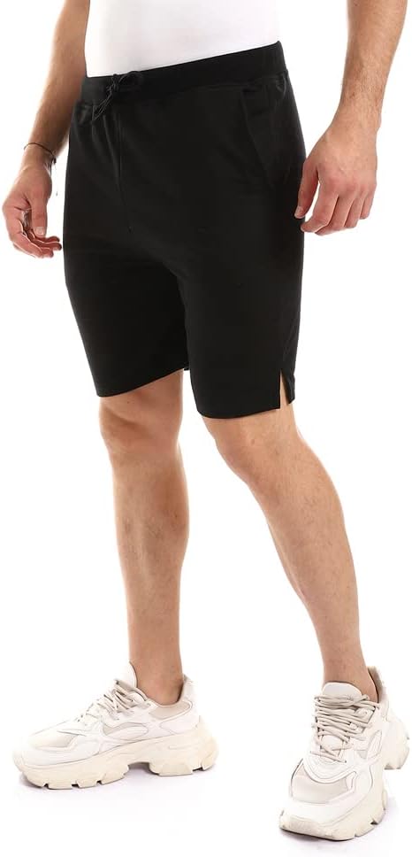 Off Cliff Men’s Side Stitching Pattern Plain Shorts