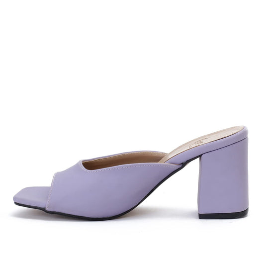 TGS womens Square Cut High Heel Mule Heeled Sandal