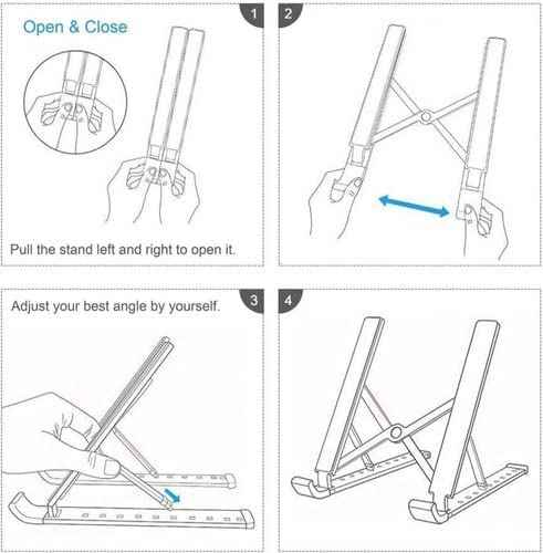 Plastic Laptop Stand Multi-Angle Adjustable Design For Laptop Up to 13