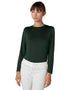 Splash Round Neck Long Sleeve Solid T-Shirt for Women - Safqqa Egypt