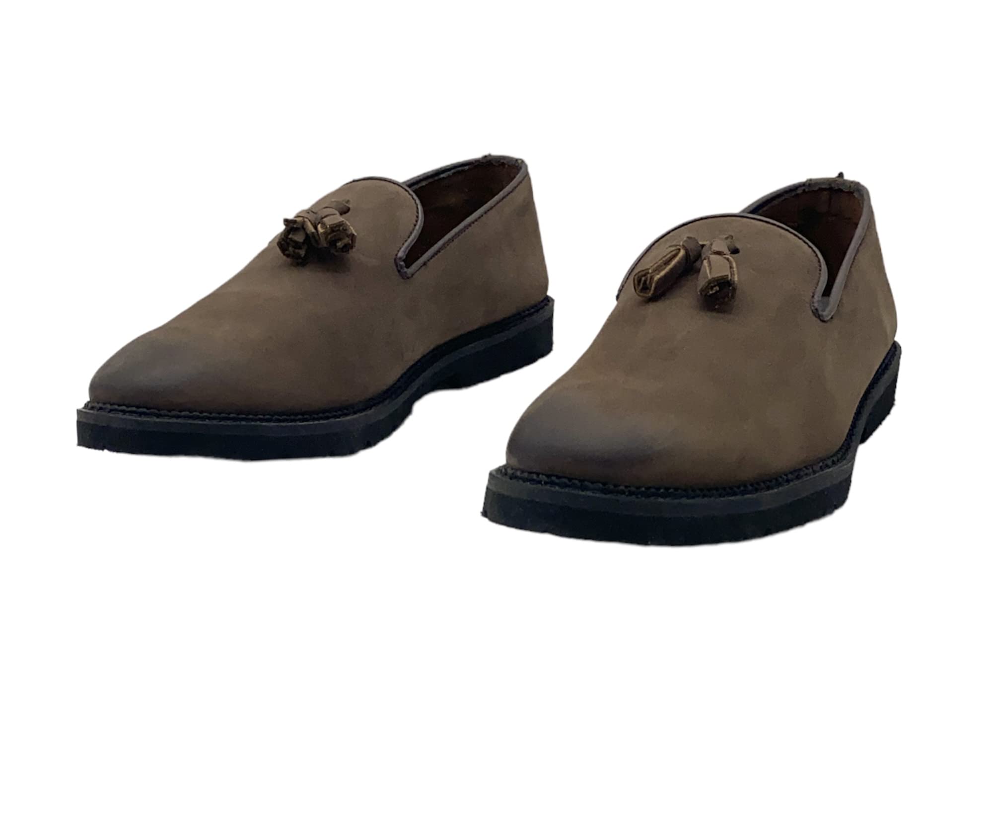 Hammer-H426-tassel loafers suede leather - Safqqa