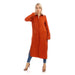 Jamila Women long sleeves soft satin buttoned shirt dress - Safqqa Egypt
