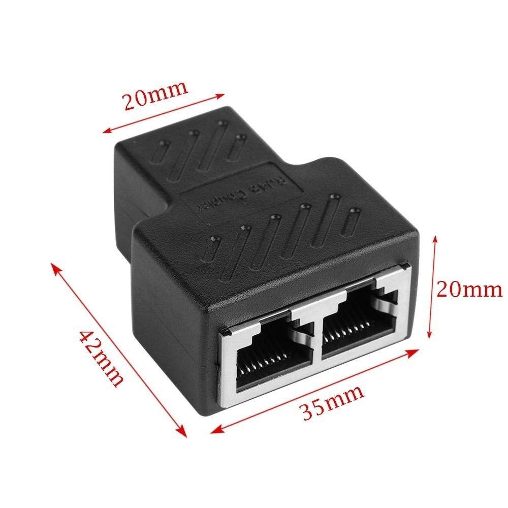 كابل شبكة إيثرنت LAN RJ45 CAT5 CAT6 موزع موسع قابس محول موصل