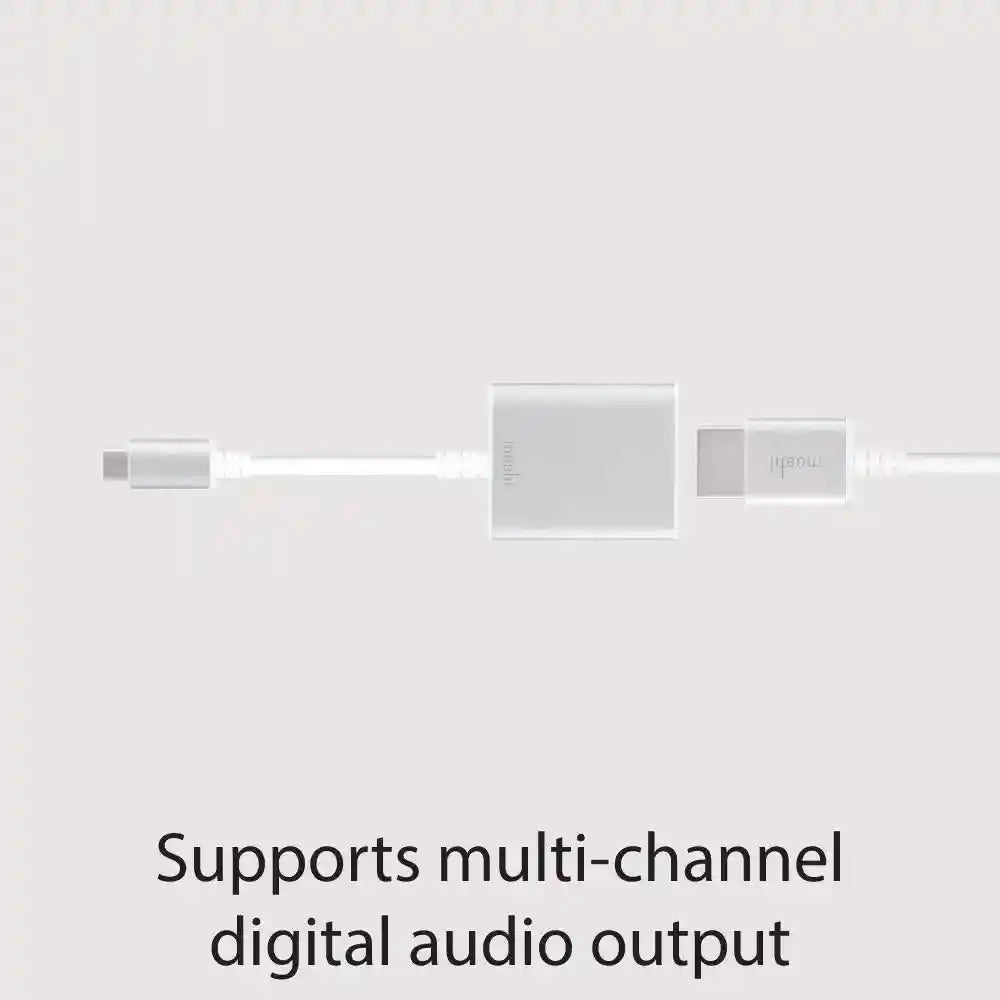 Moshi 99mo084202 usb-c to hdmi adapter - silver