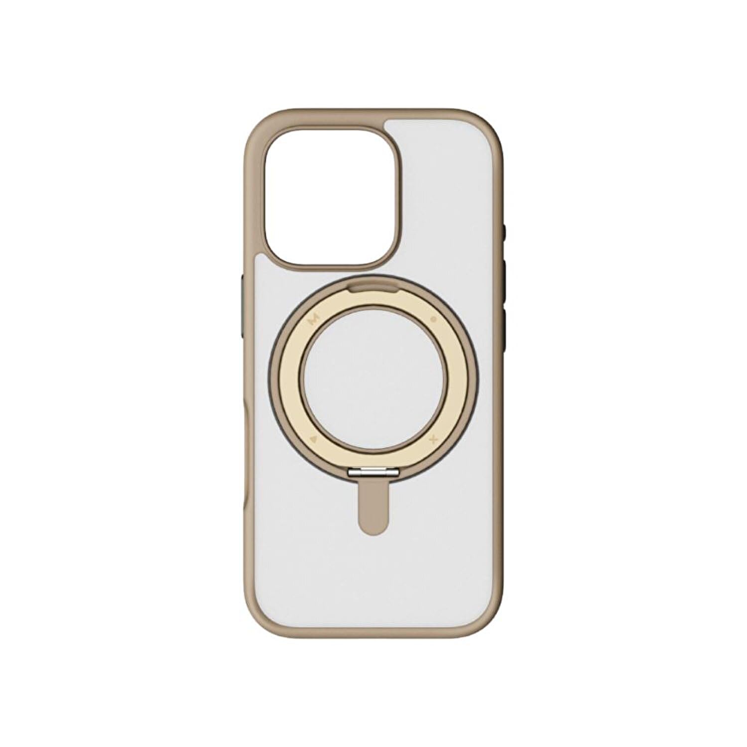 Momax Magnetic Case for iPhone 16 Pro, Slim Protective MagSafe Compatible Phone Case, Gold