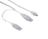 Keendex 1907 2 in 1 usb charging cable to usb 2.0 and usb b - silver