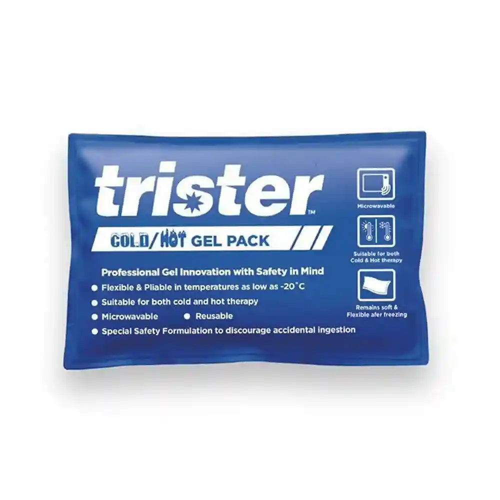 Trister Soft Cold/Hot Gel Pack Small TS-525HC-S - Microwavable & Freezable Reusable Pain Relief - 15x10cm - Flexible for Fever, Migraines, Sports Injuries