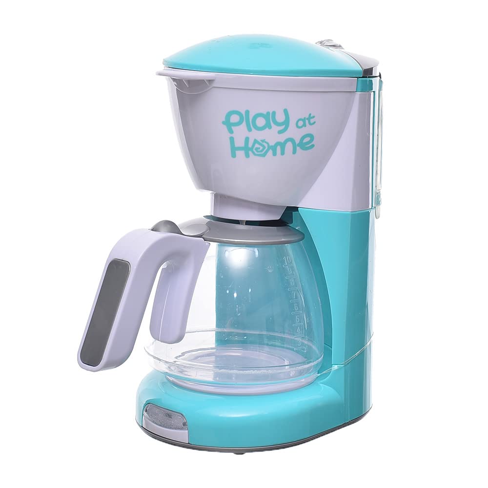 Plastic coffee maker with flagon and lights set of 2 pieces for kids - multi color