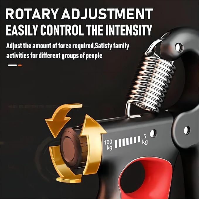 Hand Grip Strengthener, Finger Handgrip Exerciser, Adjustable, 5-100 kg, With Counter - Safqqa Egypt