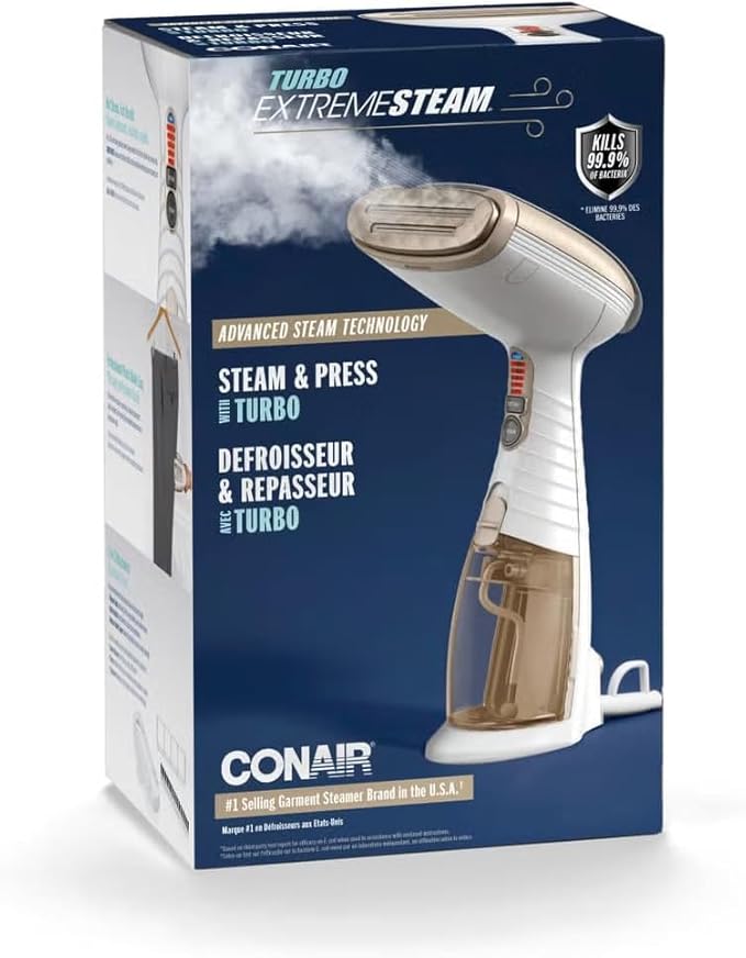 Conair GS59XSDE Handheld Garment Steamer 230ml Fast Heat-Up White – Safqqa Egypt