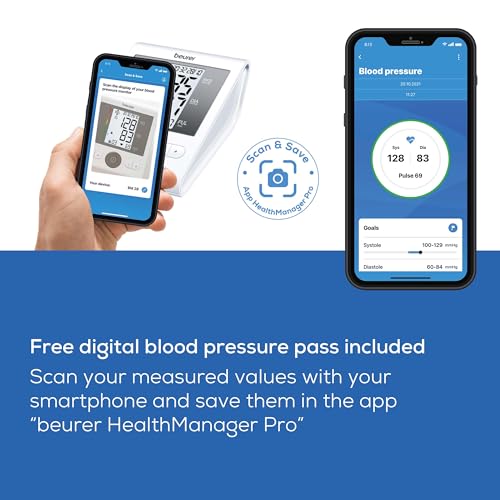Beurer BM28 Upper Arm Blood Pressure Monitor with Patented Resting Indicator for Accuracy, Cuff Position Assistance and Colour-Coded Risk Indicator