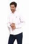 White Rabbit Stripe Pattern Long Sleeves Shirt for Men's - Safqqa Egypt
