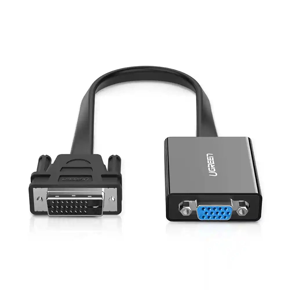  محول UGREEN من DVI إلى VGA – يحول إشارات DVI-D إلى VGA بدقة عالية، مع دعم دقة 1080P