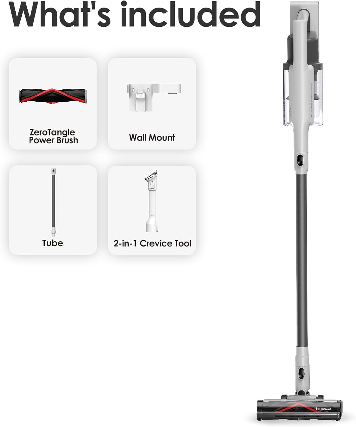 Tineco A30S Cordless Stick Vacuum Cleaner, 160W Suction, 60Min Runtime, 1L Dustbin, ZeroTangle Brush, LED Headlight – Minor Scratch - Safqqa Egypt