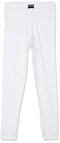 Cool plain elastic waist embroidered logo under pants for men - white- 82 x 85 in