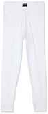 Cool plain elastic waist embroidered logo under pants for men - white- 82 x 85 in