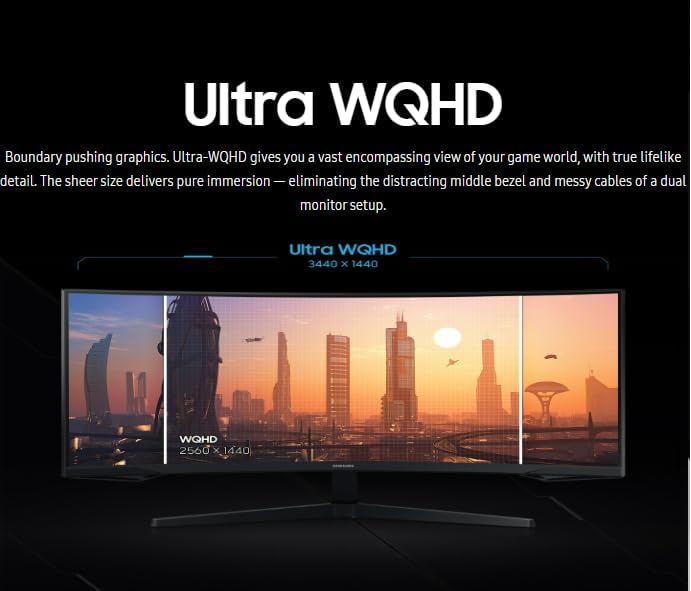 Samsung Odyssey G5 34 Inch Curved Gaming Monitor 1000R (Damage Box)
