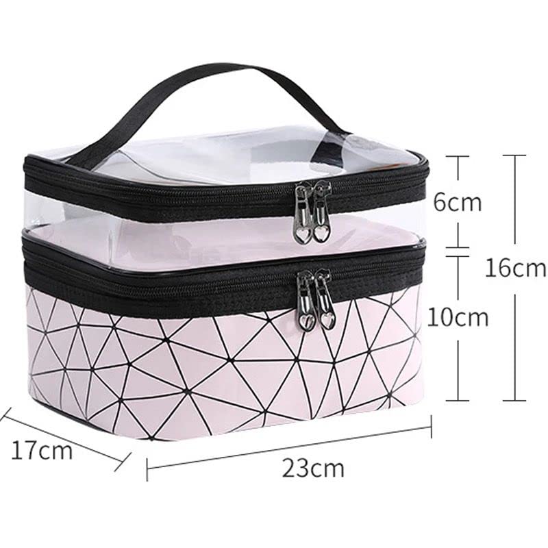 Women’s Waterproof 2-Layer PU Cosmetic Organizer Box
