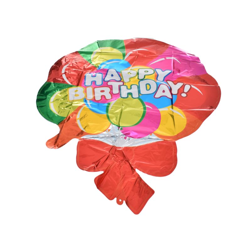 بالون فويل على شكل زهرة كبيرة بأشكال متعددة يمكن ملؤه بالهواء أو الهيليوم، يتضمن شفاطة‎ وشريط ساتان، مصنوع خصيصًا لتزيين حفلات عيد الميلاد، مجموعة من 5 قطع - متعدد الألوان