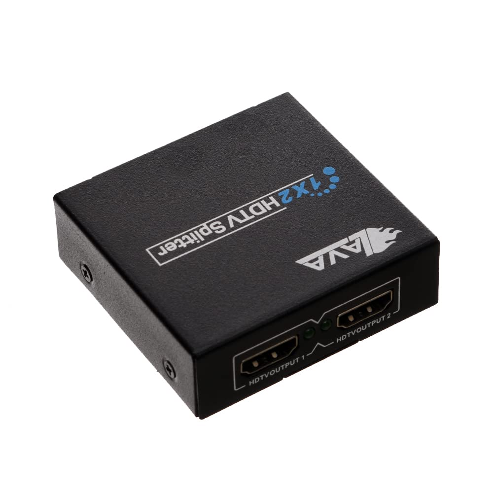 Edencomer HDMI Splitter 1 In 2 Out – 4K HDMI Video Splitter, Black