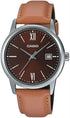 Casio Men's Watch Brown Dial Brown Band Analog Classic Design